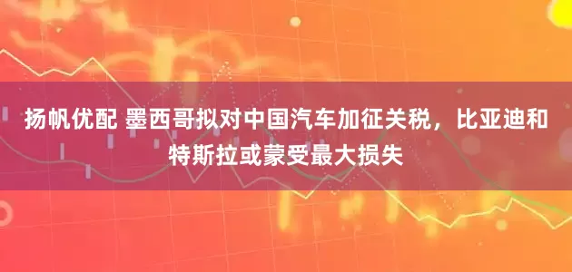 扬帆优配 墨西哥拟对中国汽车加征关税，比亚迪和特斯拉或蒙受最大损失
